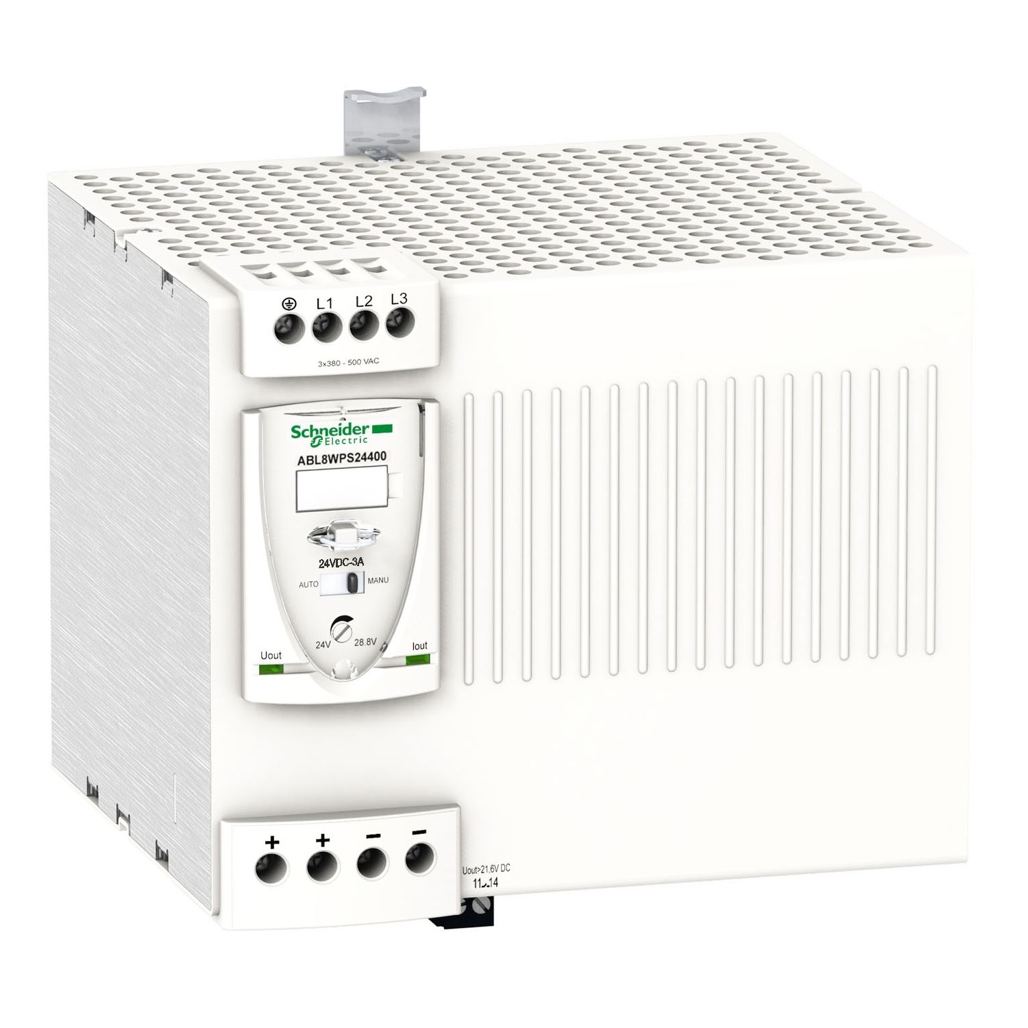 ABL8WPS24400 Regulated Switch Power Supply, 3-phase, 380..500V, 24V, 40 A
