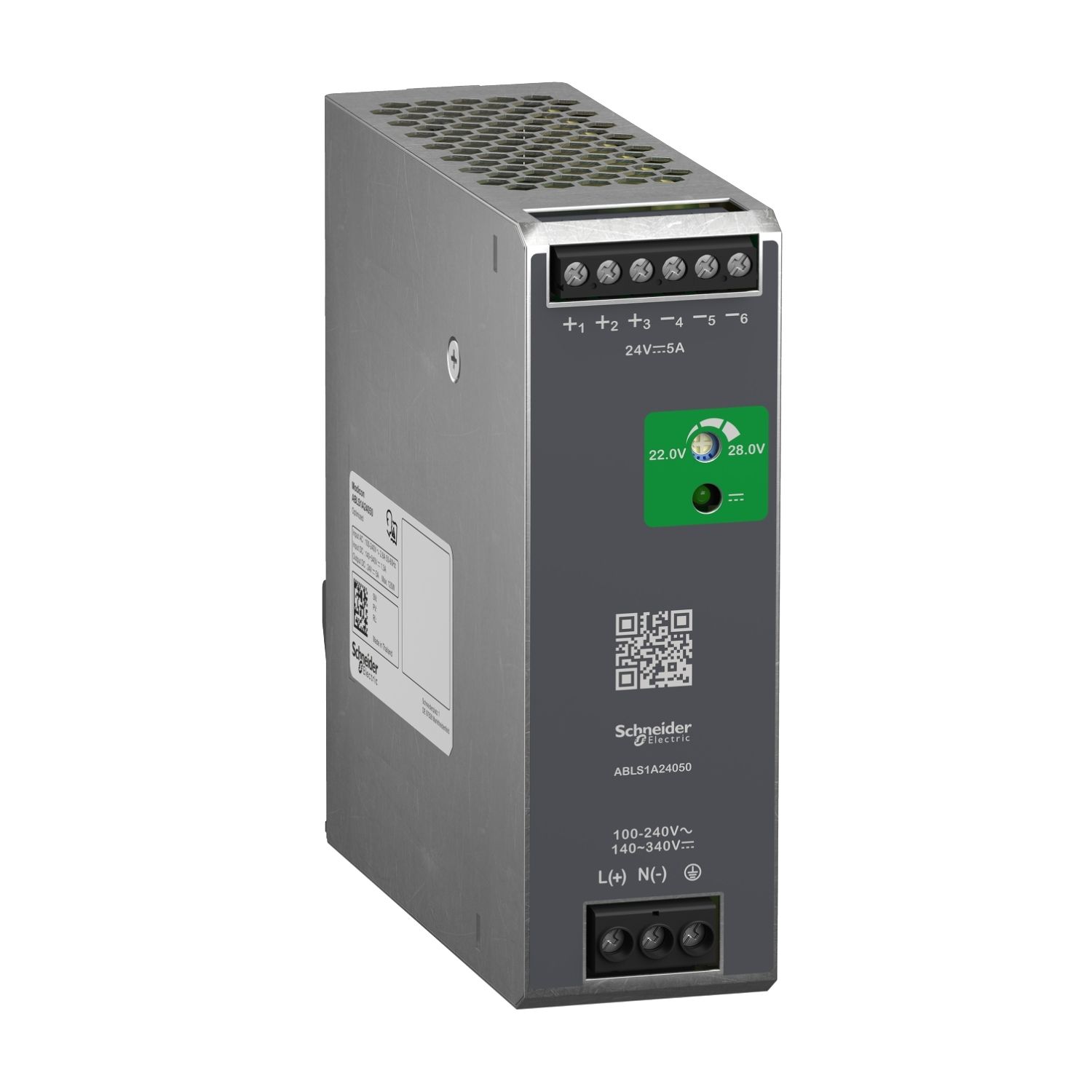 ABLS1A24050 Regulated Power Supply, 100...240V AC, 24V, 5A, single phase, Optimized
