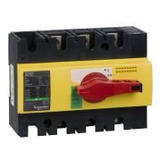 28924 switch disconnector, Compact INS100, 100A, with red rotary handle and yellow front, 3 poles