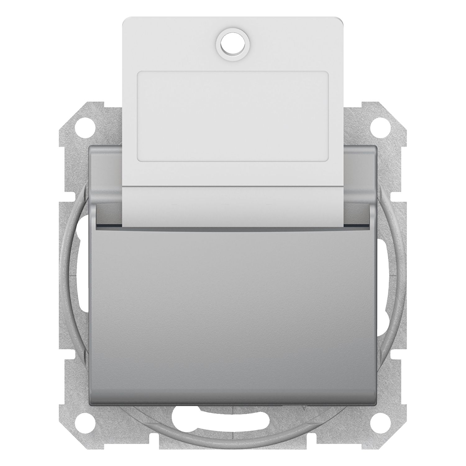 SDN1900160 Sedna - hotel card switch - 10AX without frame aluminium