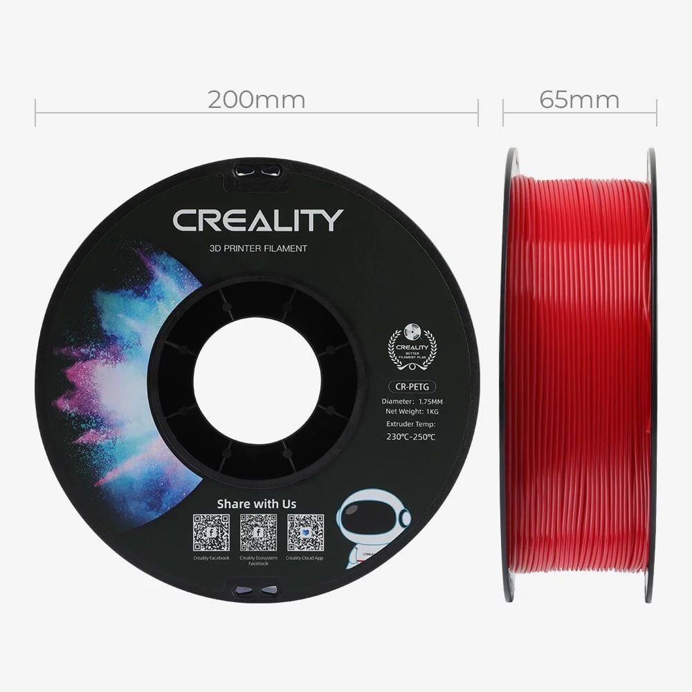 Creality CR-PETG Filament Kırmızı 1.75mm 1kg
