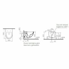 Vitra Sento Rim-ex Kanalsız Asma Klozet +VitrA Slim Soft Klozet Kapağı