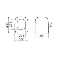 VitrA S20 Square Asma Klozet 48cm + S20 Klozet Kapağı + VitrA Gömme Rezervuar Set