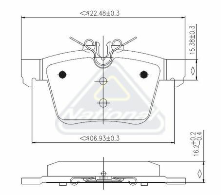 OPTIMAL FREN BALATASI ARKA W205 (A0004203602)