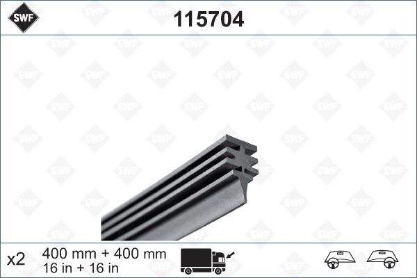 Swf W210 Silecek Lastiği W163 414 638 W210 Arka Cam 40 Cm (SW115704)