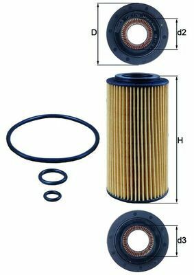 Mahle Knecht Yağ Filtresi M613 W220 W211 Cdi (A6131800009)