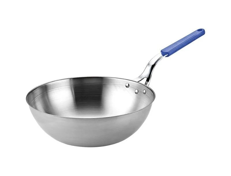 Altınbaşak Çelik Wok Tava Renkli Saplı (İndüksiyon Uyumlu) Ø 30 cm - Mavi