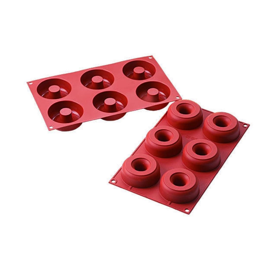 Silikomart 6-Piece Donuts-Silicone Donut Mold