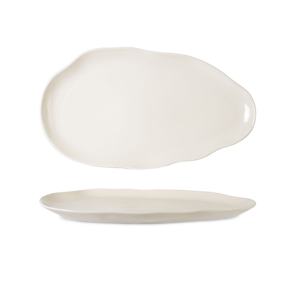 Rinart Porselen Cream Kayla Doğal Oval Tabak 15 cm