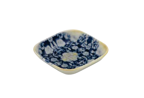 Kütahya Porselen Blue Blanc Meze Tabak 10x10 cm
