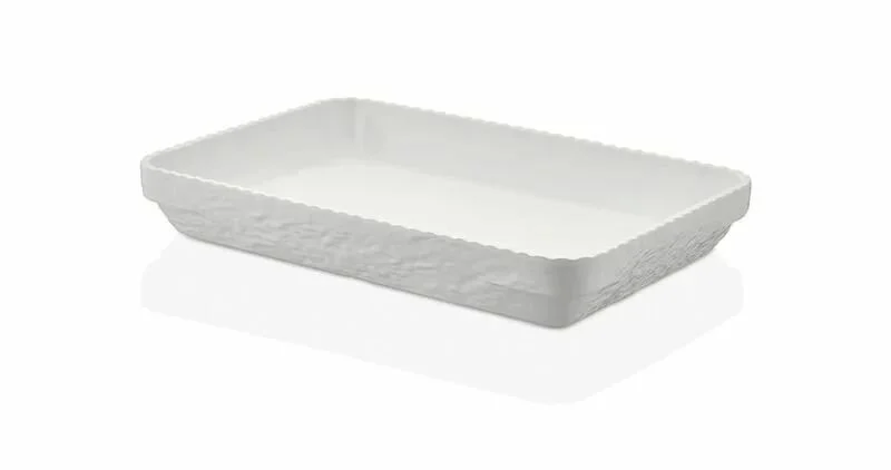 Külsan Olie Servis Tabak Beyaz 35,6x24 cm