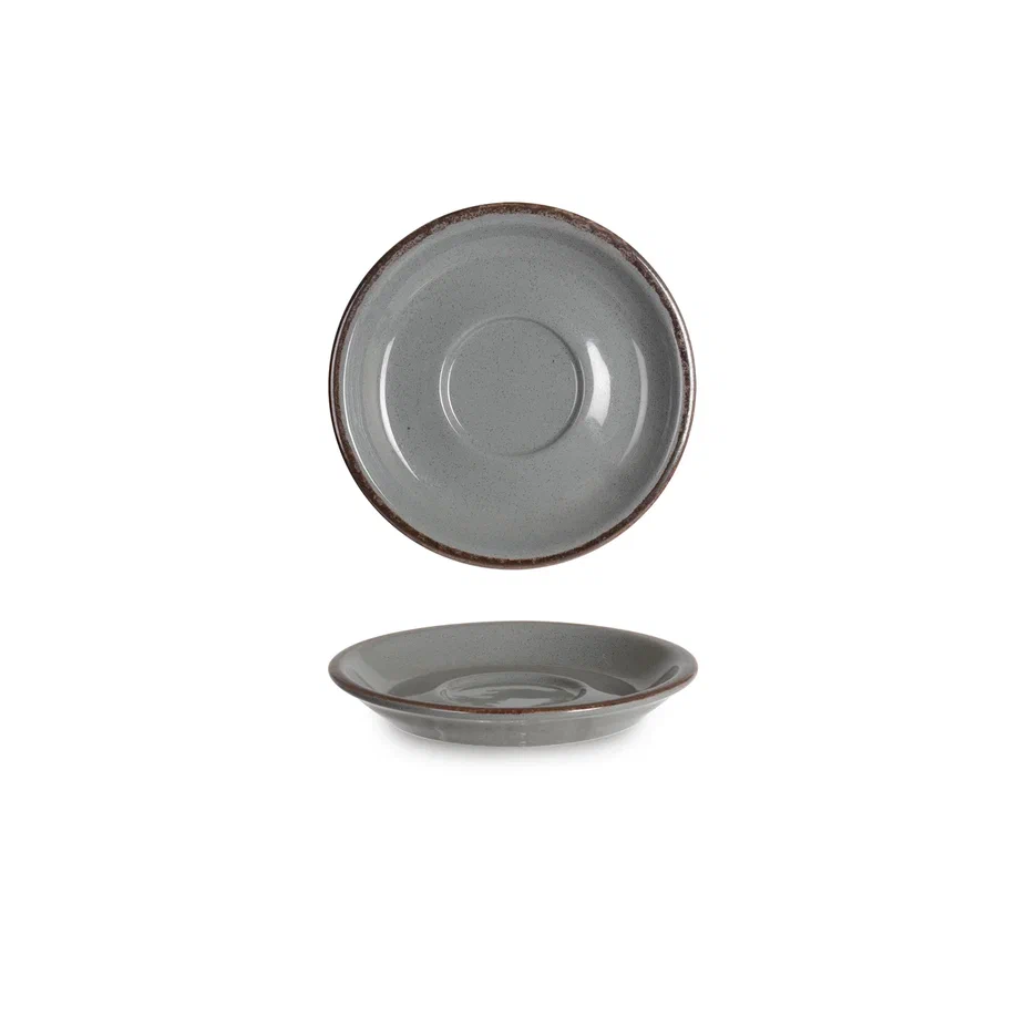Rinart Porselen Grey Valencia Kahve Fincanı Tabağı 12 cm