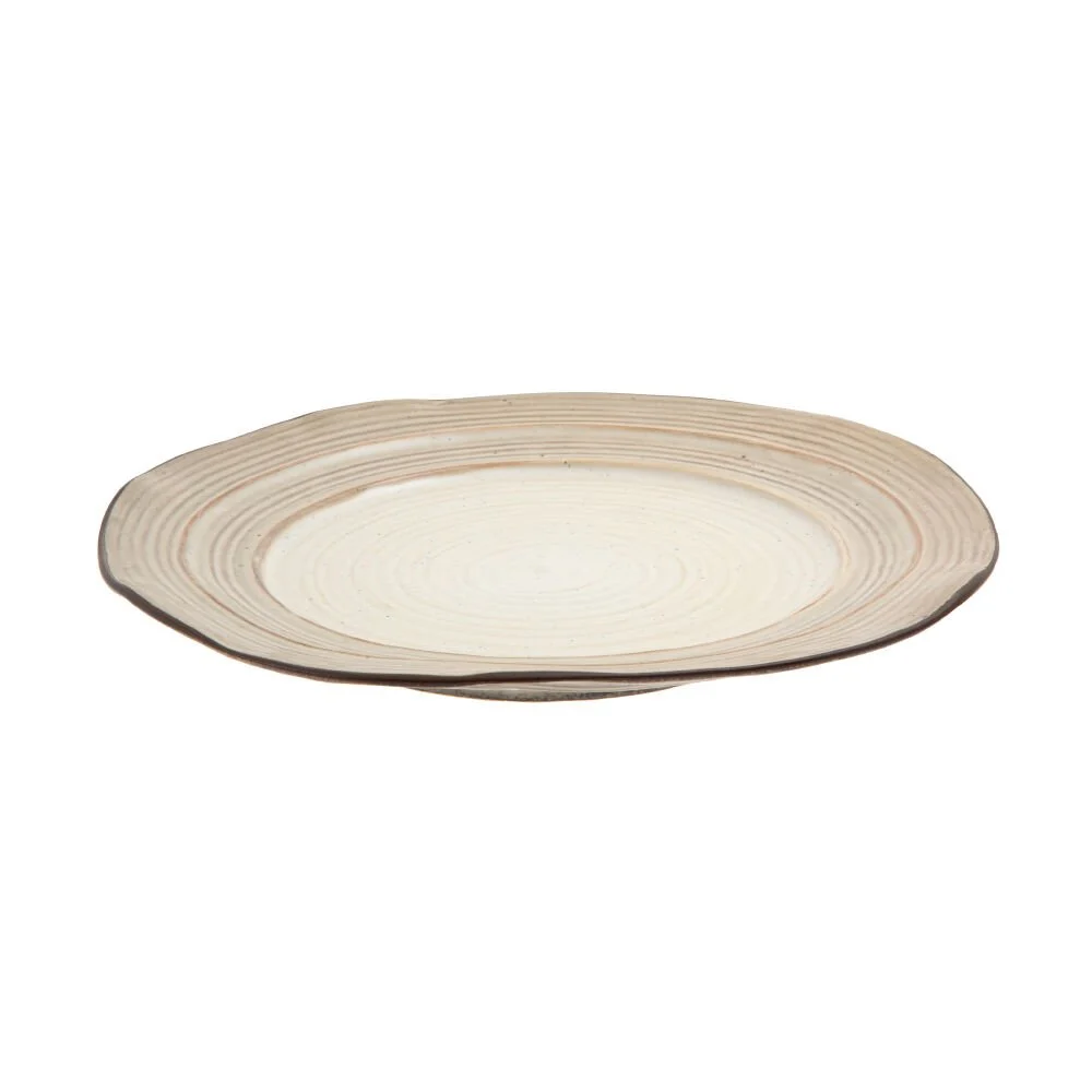 Jumbo Porselen Rustik Düz Tabak 27 cm