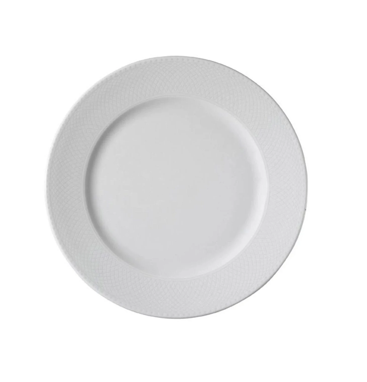 Kütahya Porselen Beyaz Zümrüt Düz Tabak 22 cm