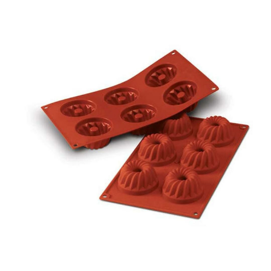 Silikomart 6-Piece Gugelhopf Silicone Pastry Mold