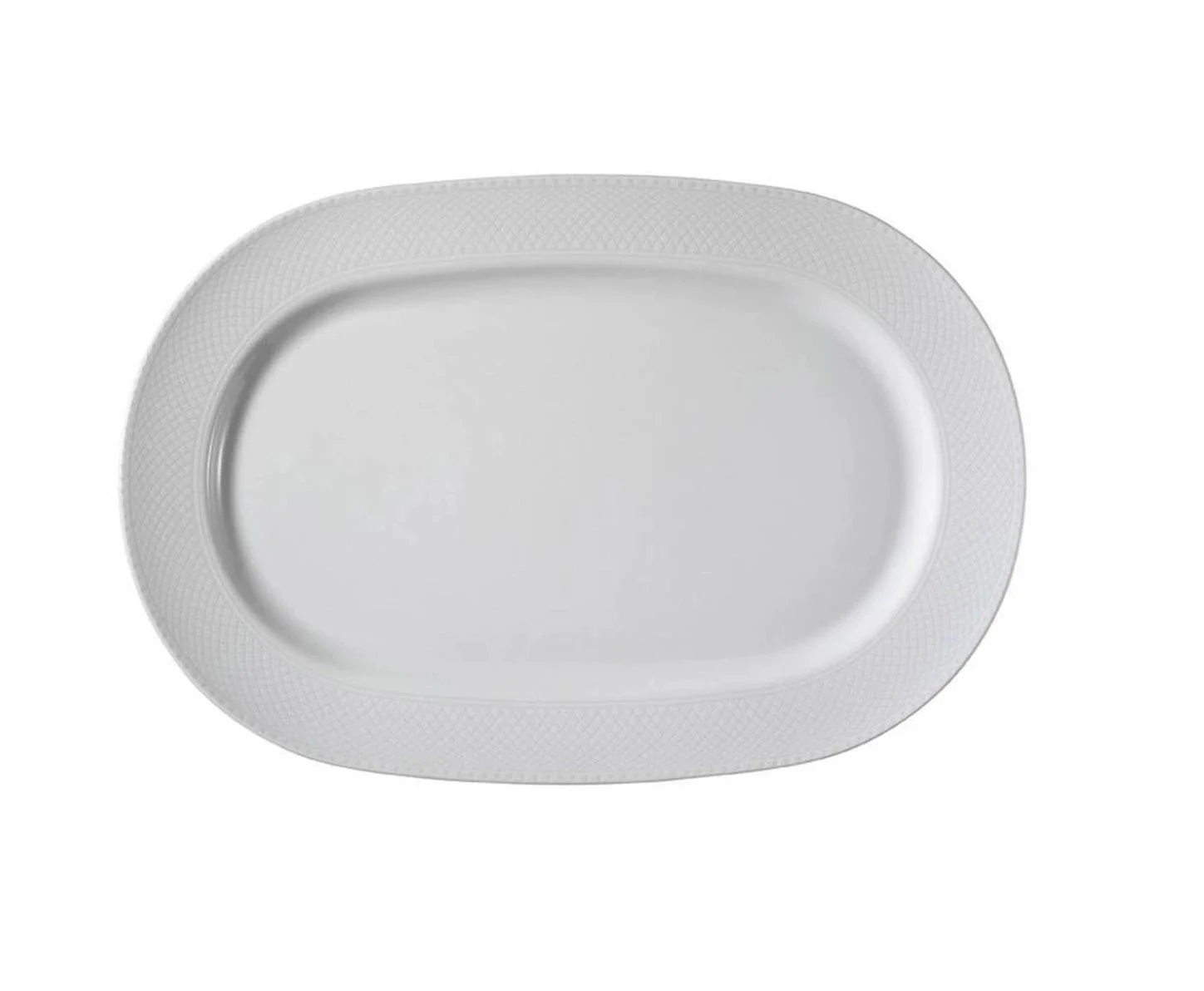 Kütahya Porselen Beyaz Zümrüt Kayık Tabak 32 cm