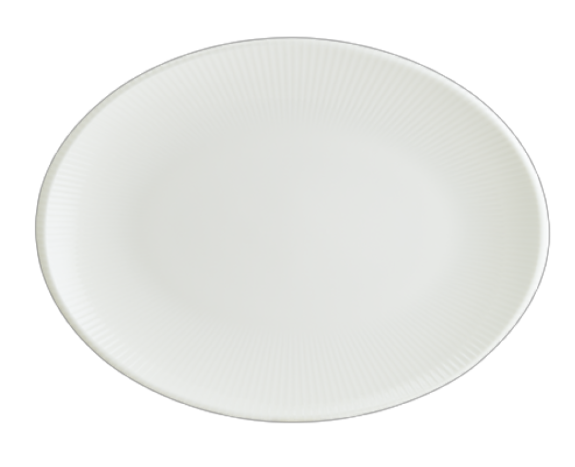 Bonna Iris White Moove Oval Tabak 25 cm