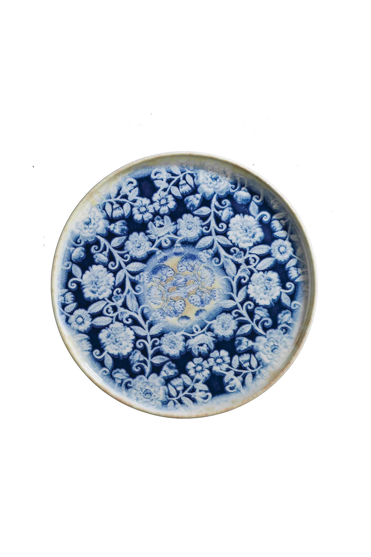 Kütahya Porselen Blue Blanc Düz Tabak 20 cm