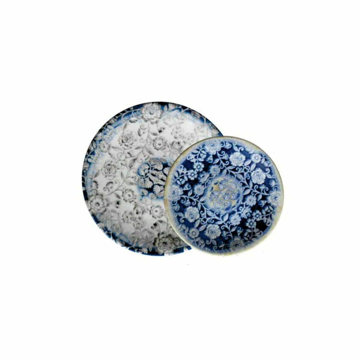 Kütahya Porselen Blue Blanc Düz Tabak 27 cm