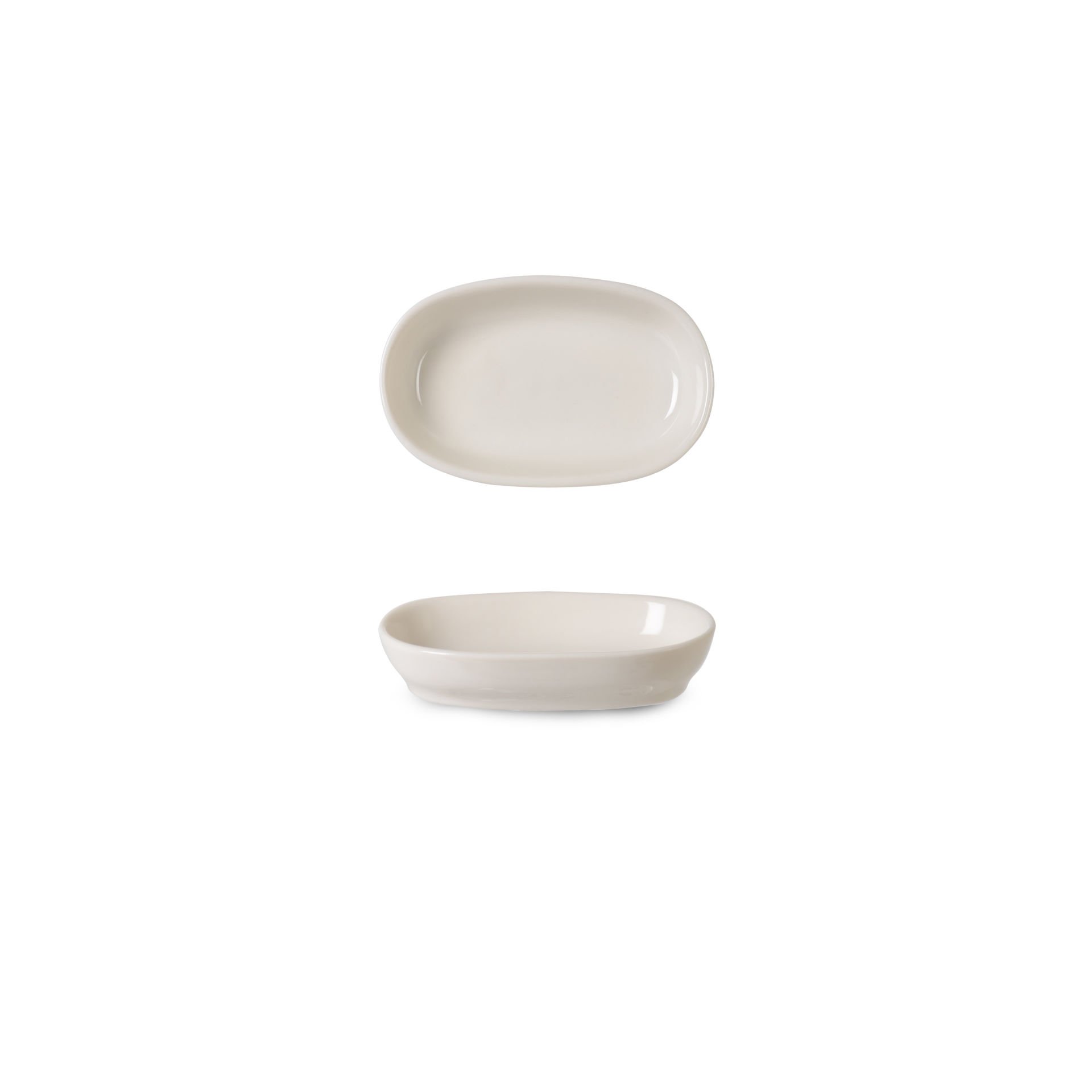 Rinart Porselen Toledo Oval Tabak Düz 10x6,5 cm