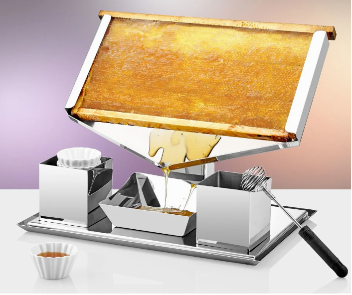 Güren Metal Waterfall Honey Stand with Tray and Hopper