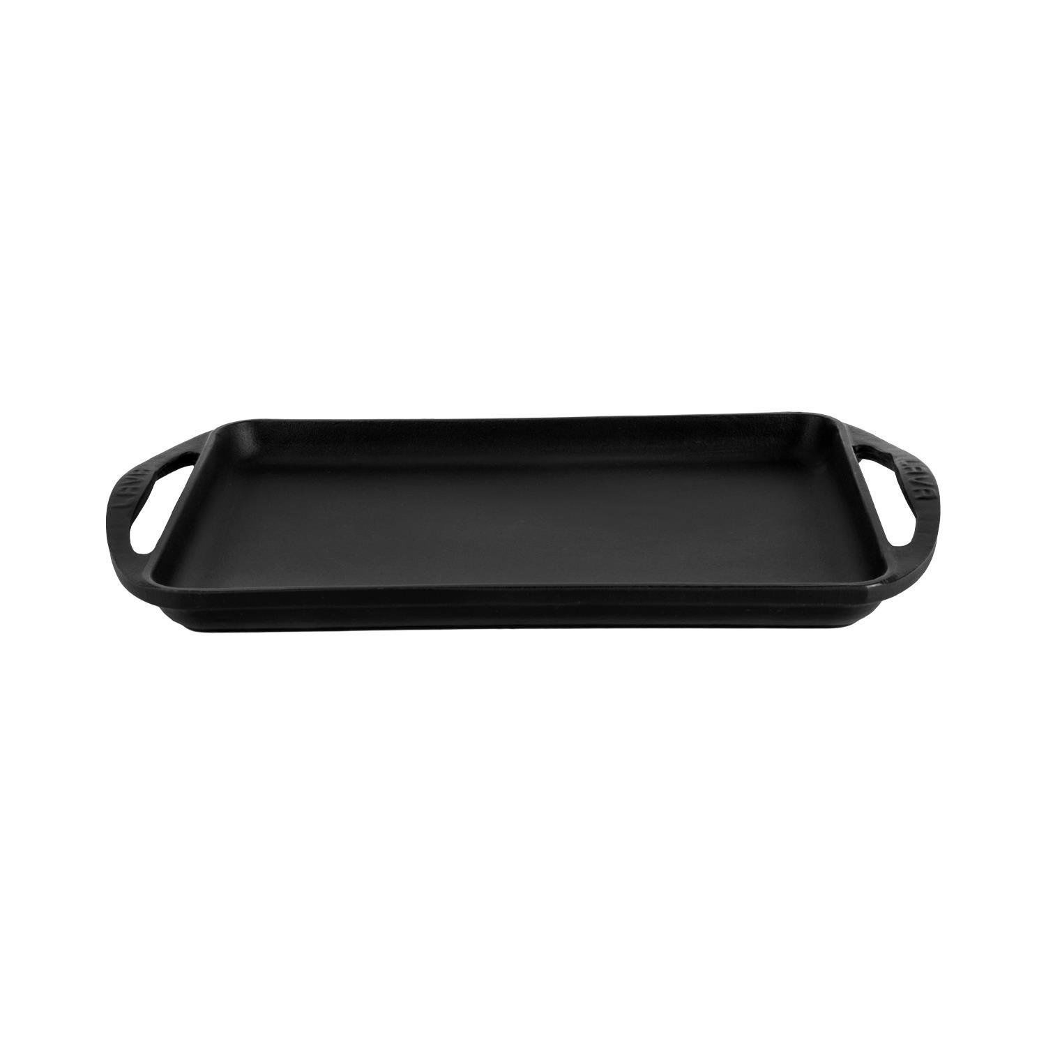 Lava Casting Rectangular Frying Pan Cast Iron Solid With Handle 22x32 cm