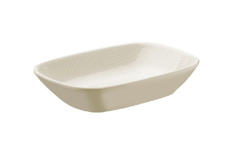 Kütahya Porselen Bone Sempre Kare Kayık Tabak 14 cm