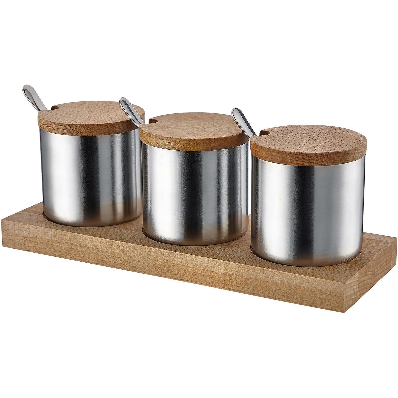 Biradlı Groovy Triple Spice Jar Set