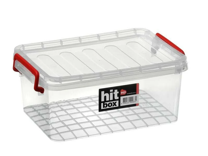 Bora Plastik Hit Box Gıdaya Uygun Kapaklı Kasa 10,0 lt