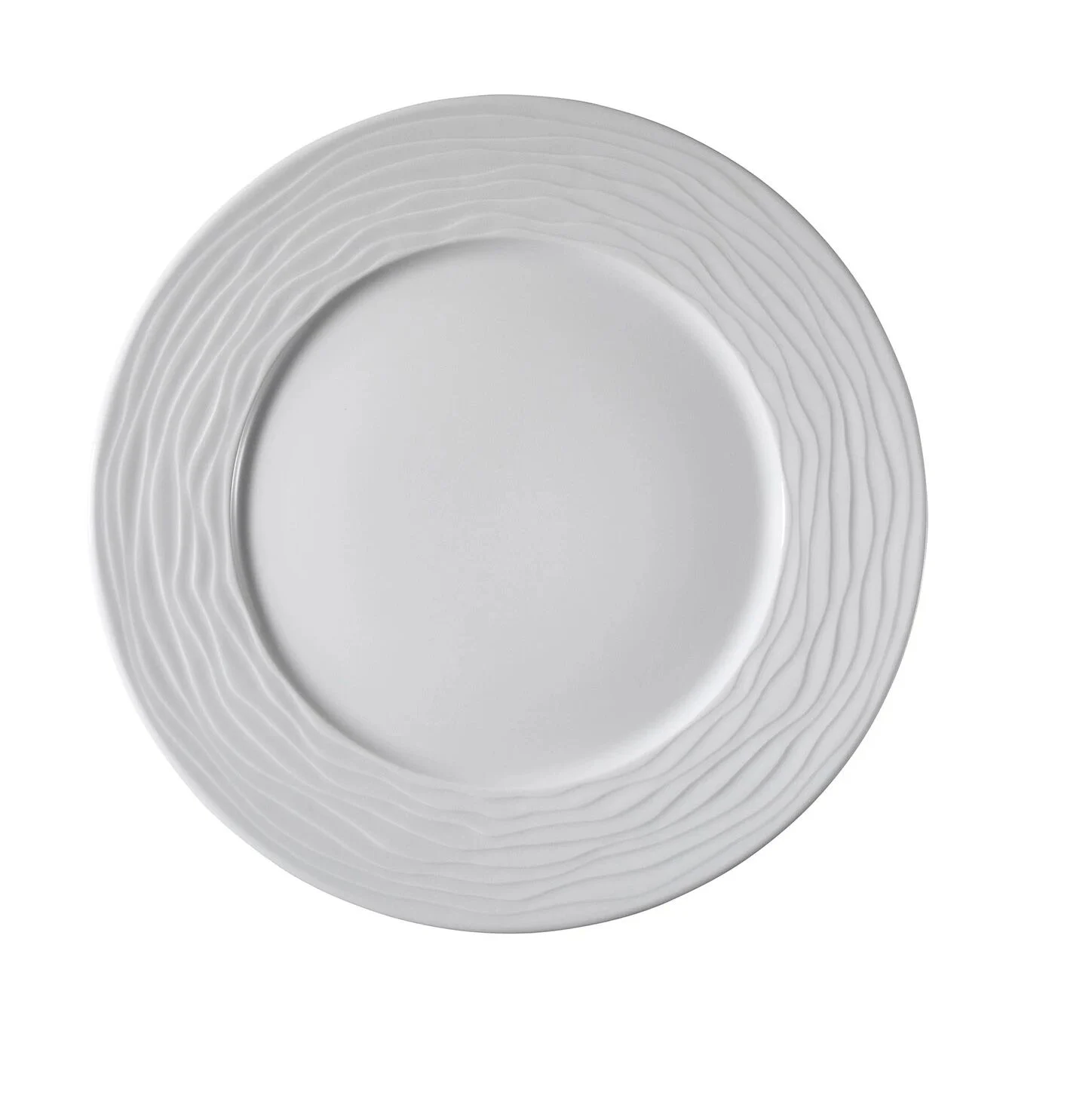 Kütahya Porselen Beyaz Sea Wave Düz Tabak 25 cm
