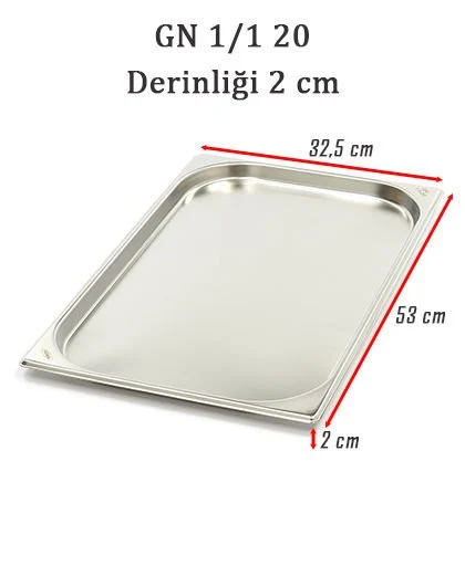 Bilge 1/1 Paslanmaz Standart Gastronom Küvet 2,5 lt