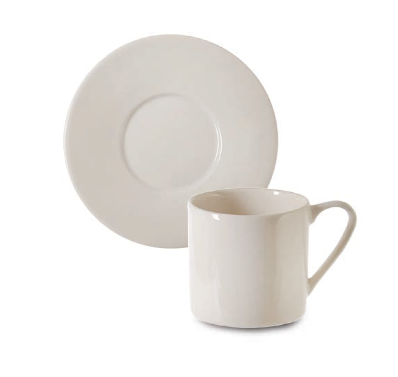 Rinart Porselen Tuna Kahve Fincanı Tabağı 12 cm