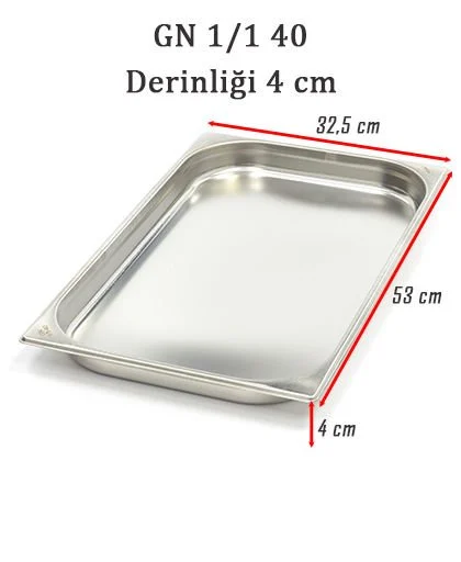Bilge 1/1 Paslanmaz Standart Gastronom Küvet 5,0 lt