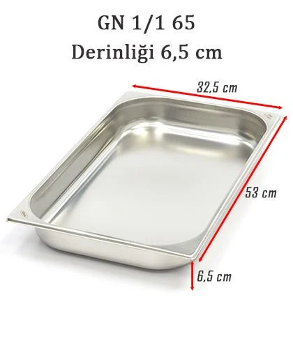 Bilge 1/1 Paslanmaz Standart Gastronom Küvet 9,0 lt
