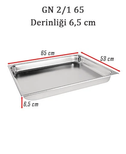 Bilge 2/1 Paslanmaz Standart Gastronom Küvet 18,5 lt