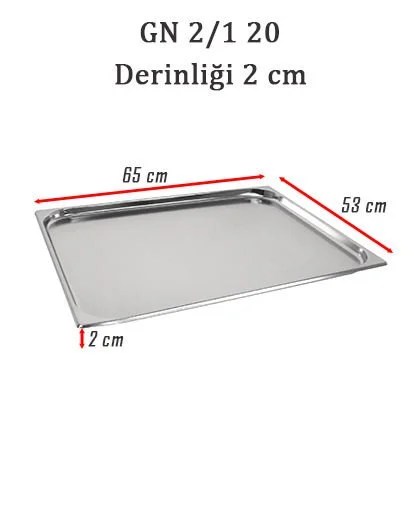 Bilge 2/1 Paslanmaz Standart Gastronom Küvet 2,5 lt