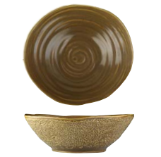 Kütahya Porcelain Organic Bowl Brown 18 cm