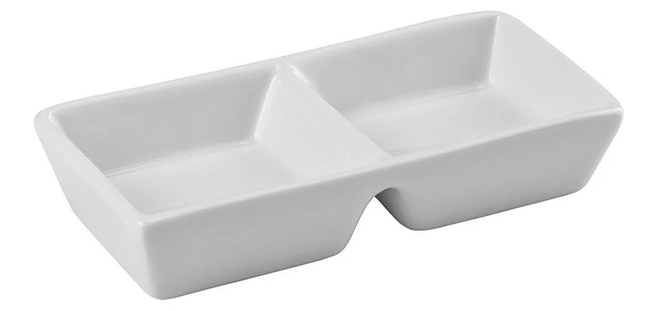 Jumbo Porselen Frame 2'li Çerez Tabağı 6x13 cm