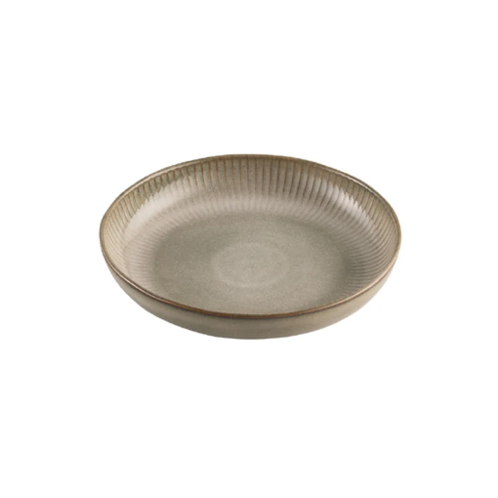 Jumbo Porselen Efes Çukur Tabak Gri 22 cm