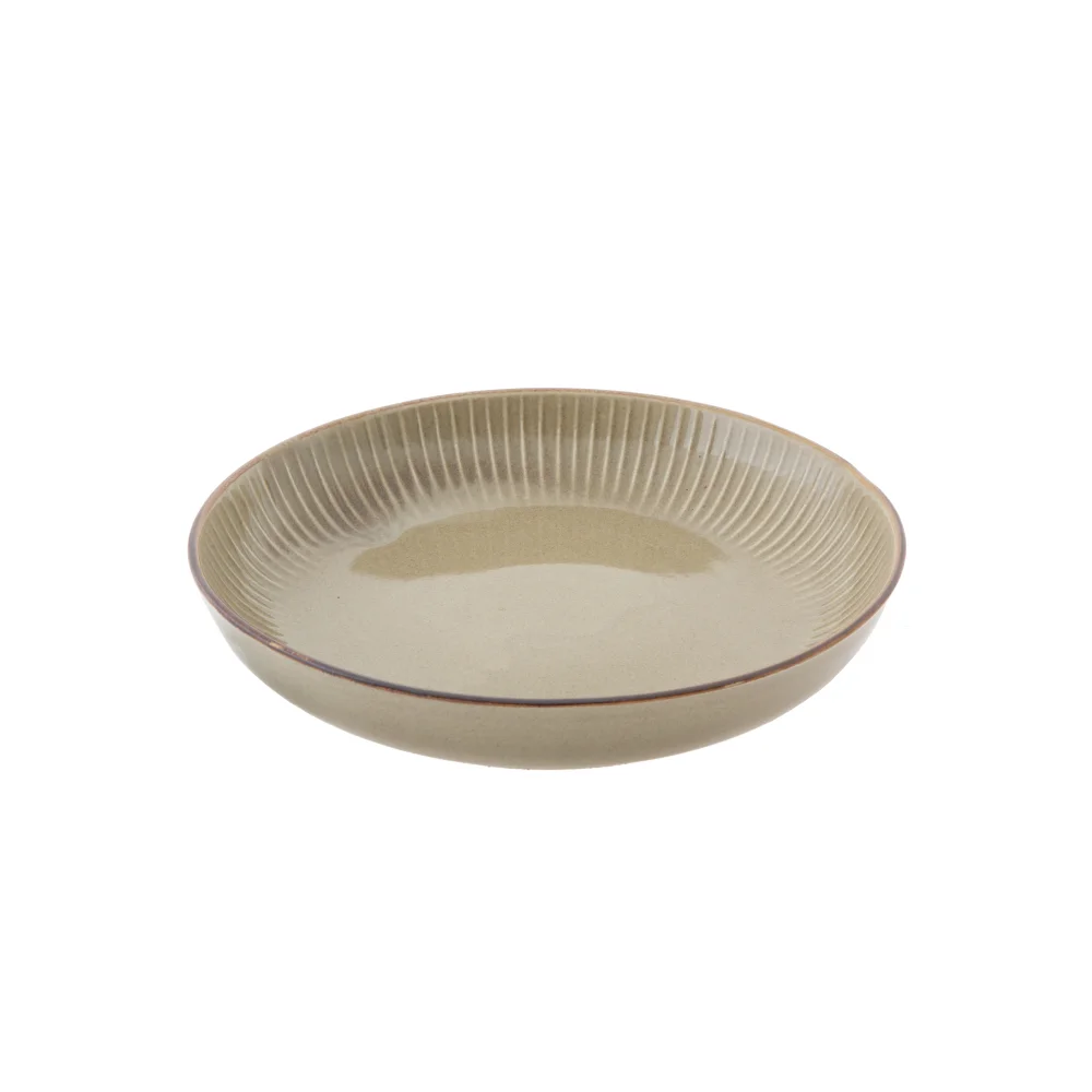Jumbo Porselen Efes Çukur Tabak Bej 24 cm