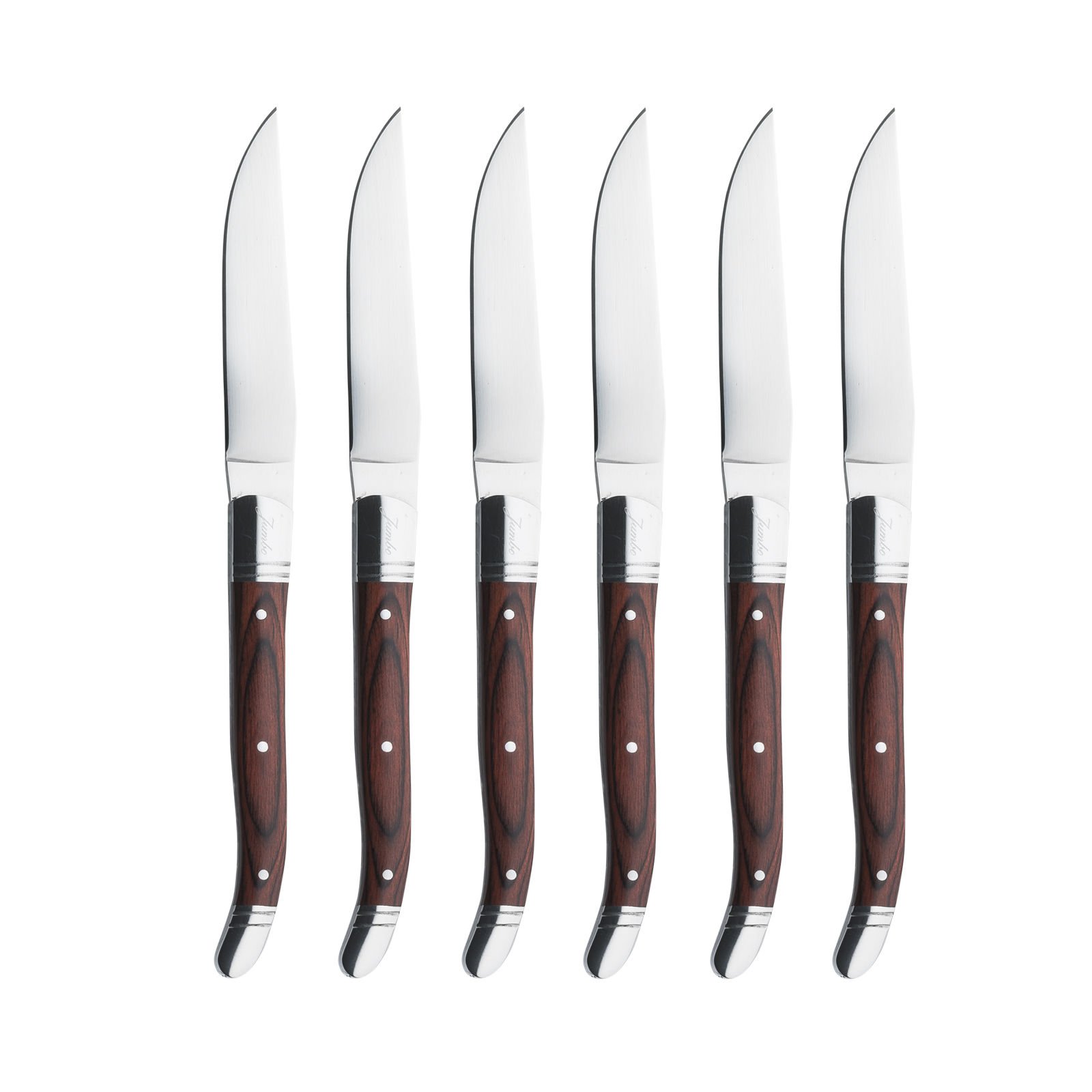 Jumbo Lucca 6 Parça Et Bıçak Seti Kahverengi 25 cm