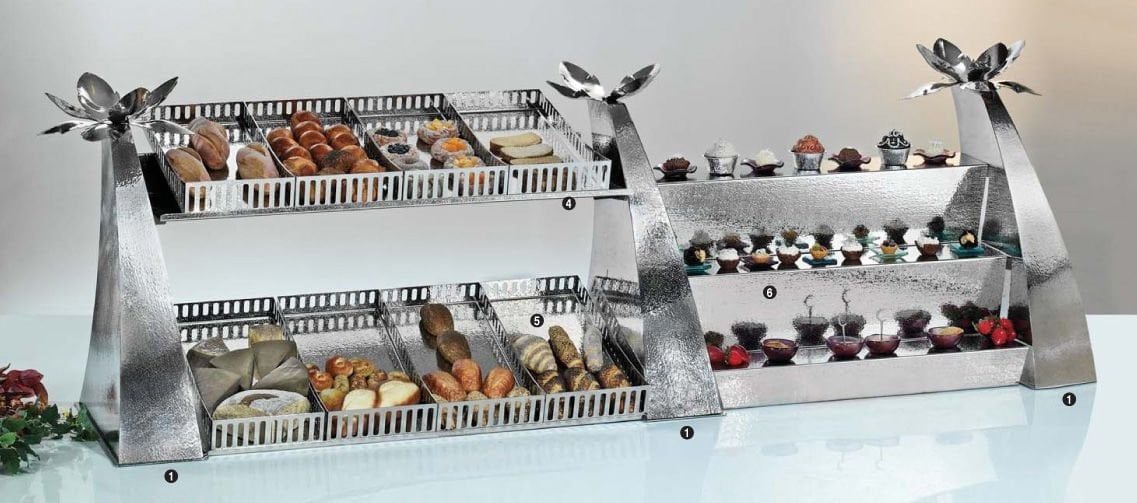 Güren Metal Palmiye Ekmek Sunum Stantı Ekmek Sepeti Rafı