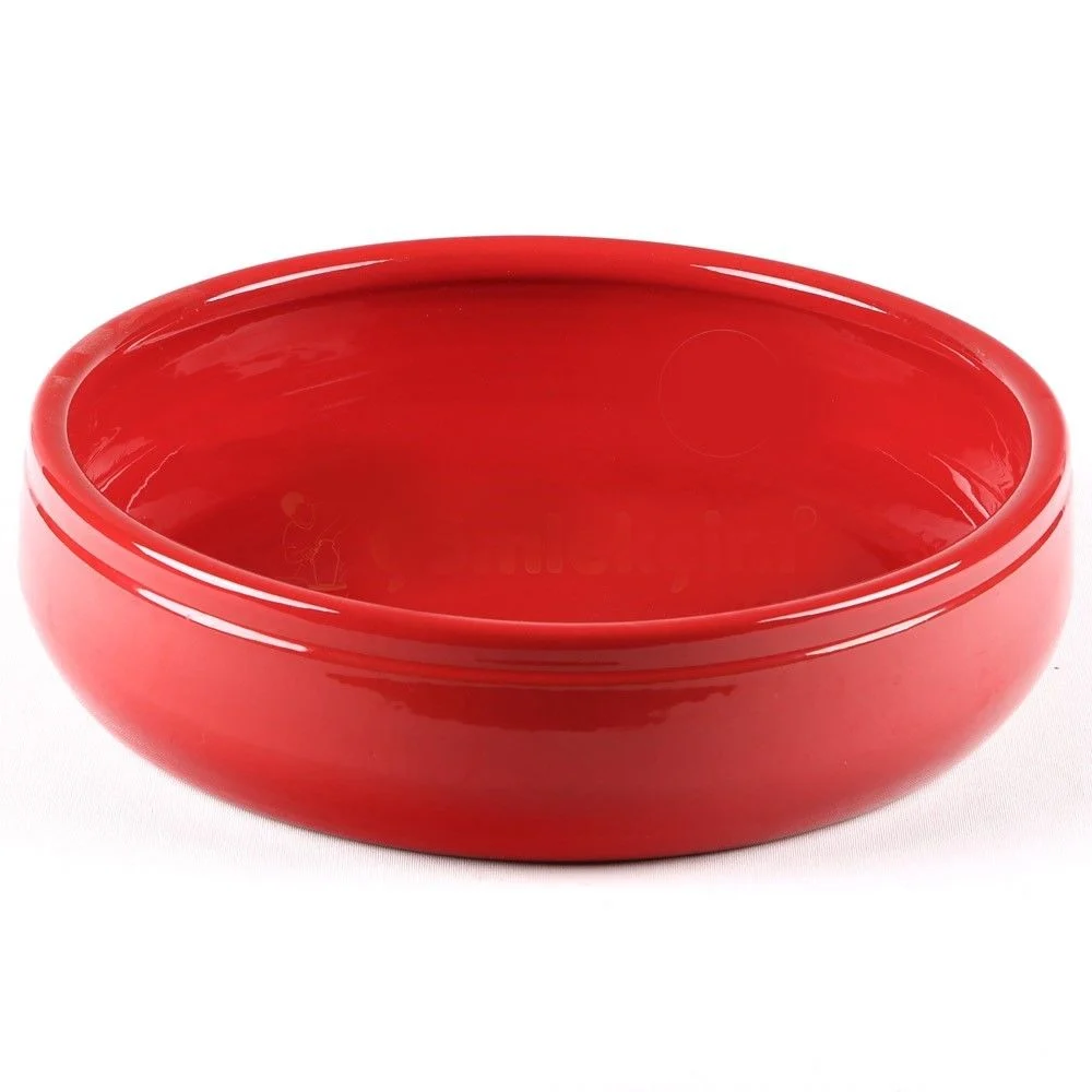 Bektaşi Tam Sırlı Renkli Güveç Kırmızı - Ø25 cm