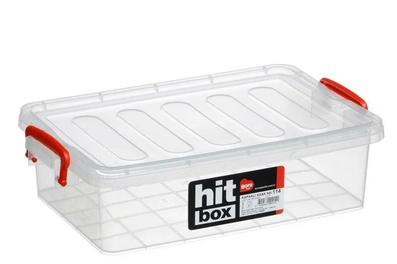 Bora Plastik Hit Box Gıdaya Uygun Kapaklı Saklama Kabı 2,0 lt