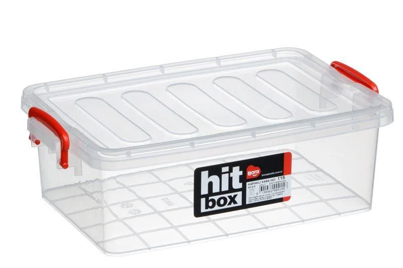 Bora Plastik Hit Box Gıdaya Uygun Kapaklı Saklama Kabı 2,5 lt