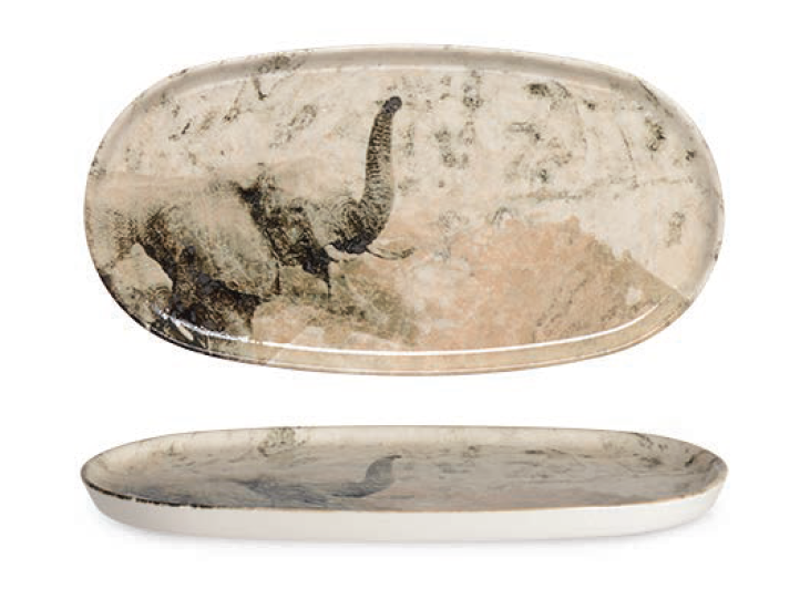 Rinart Porselen Masai Toledo Oval Düz Tabak 30x15 cm