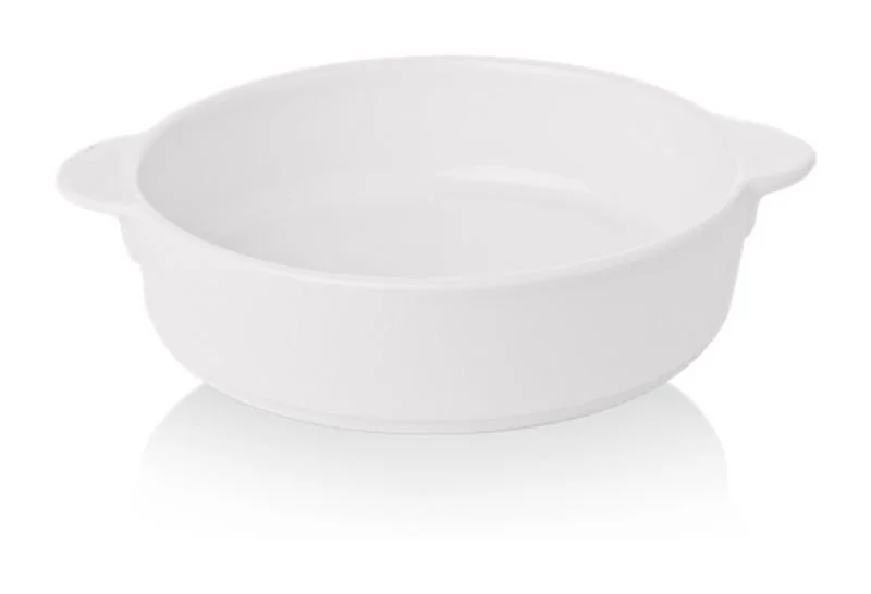 Güral Porselen Yuvarlak Kulplu Fırın Kabı 12 cm