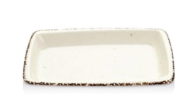 Güral Porselen Orlando Side Krem Kayık Tabak 24x14 cm