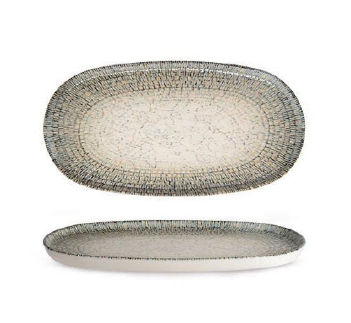 Rinart Porselen Olmeca Toledo Oval Düz Tabak 25x13 cm