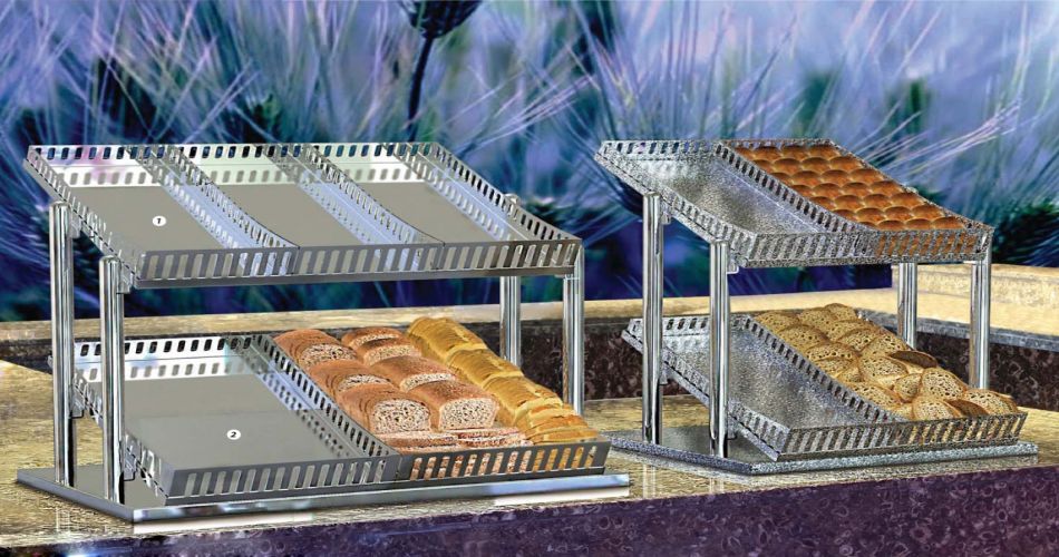 Güren Metal Bread Banquet 2 Tiers 4 Baskets